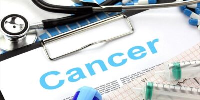 Cancer clipboard with decorative medical tools